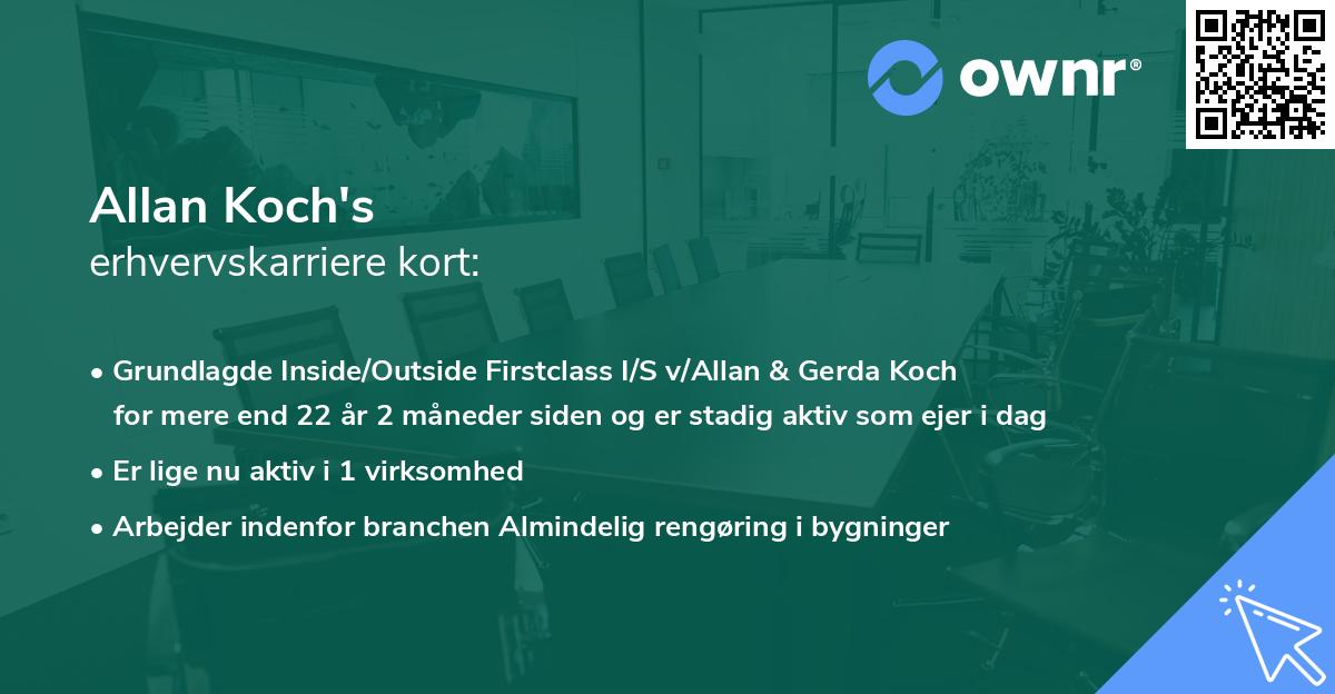 Allan Koch's erhvervskarriere kort