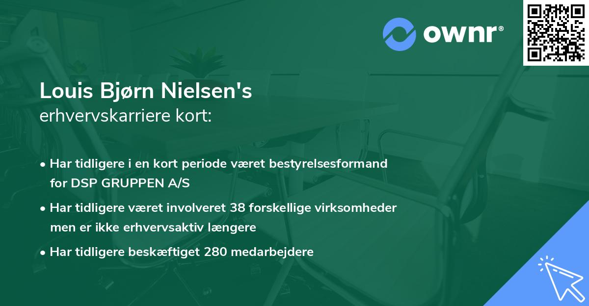 Louis Bjørn Nielsen's erhvervskarriere kort
