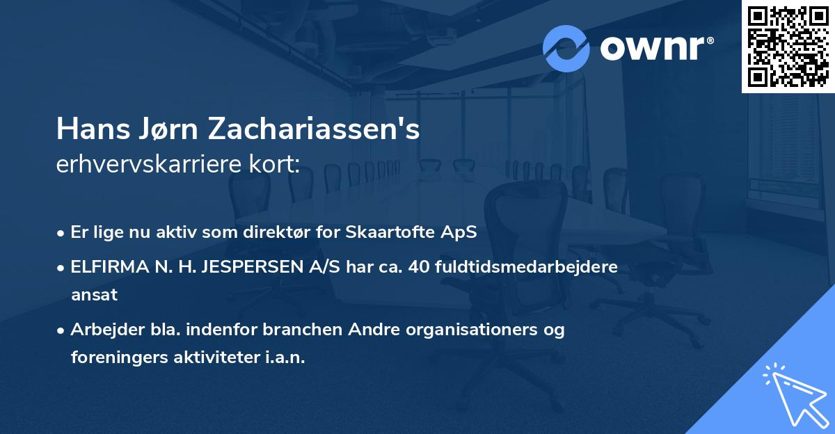 Hans Jørn Zachariassen's erhvervskarriere kort
