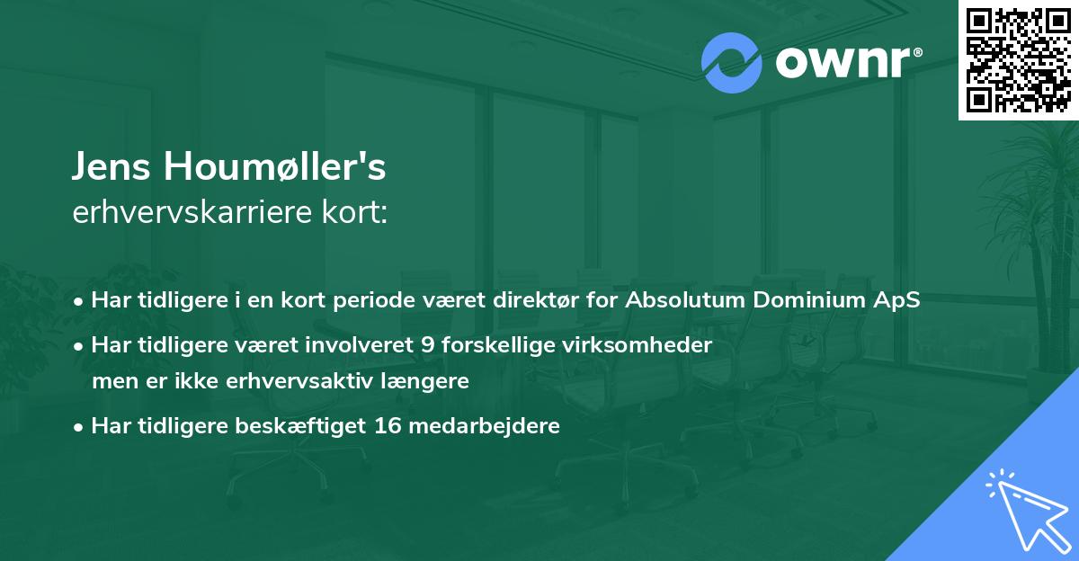 Jens Houmøller's erhvervskarriere kort