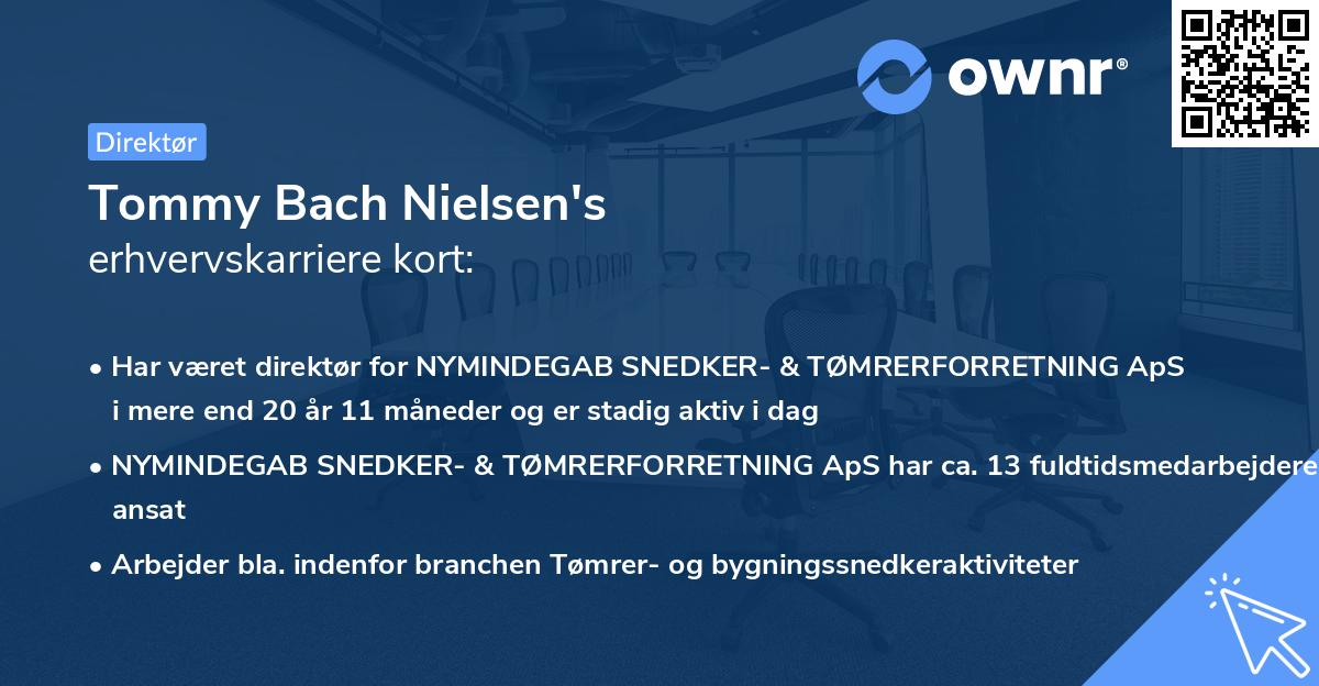 Tommy Bach Nielsen's erhvervskarriere kort