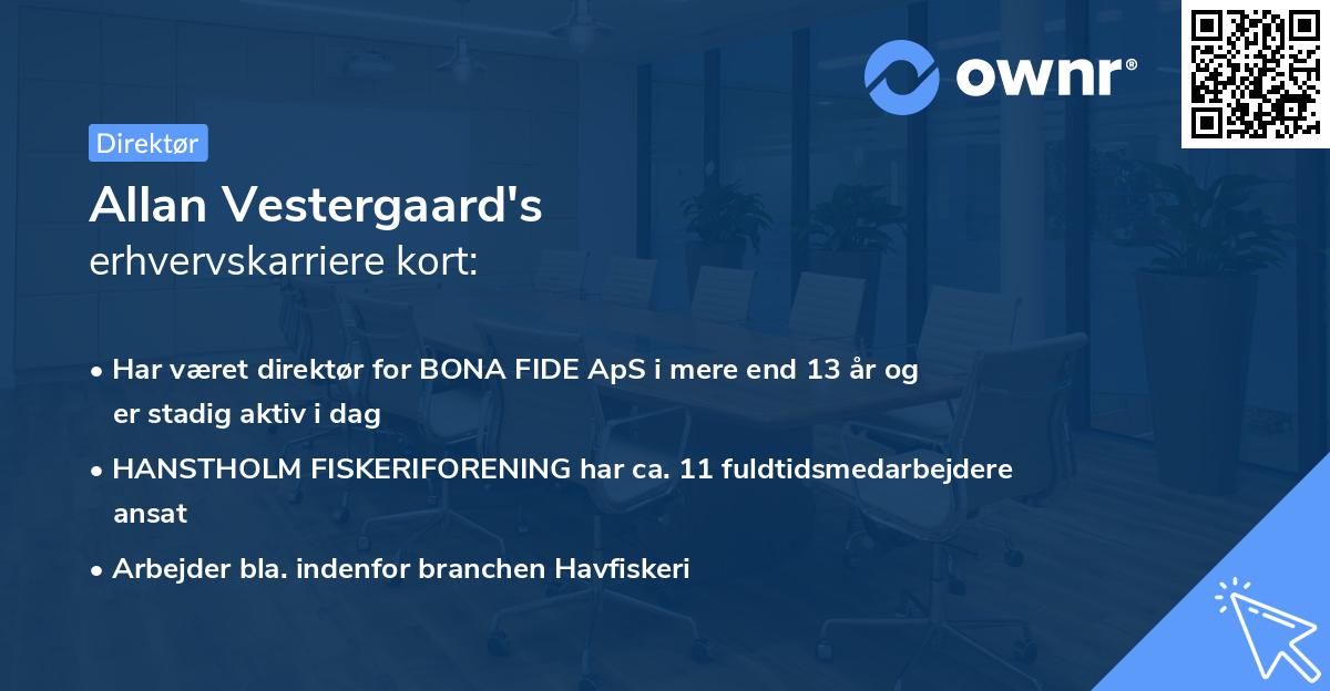Allan Vestergaard's erhvervskarriere kort
