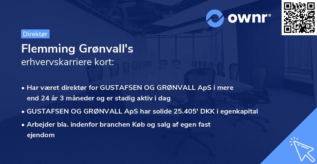 Flemming Grønvall's erhvervskarriere kort