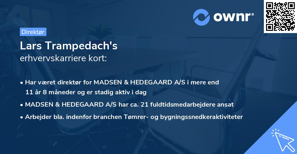 Lars Trampedach's erhvervskarriere kort