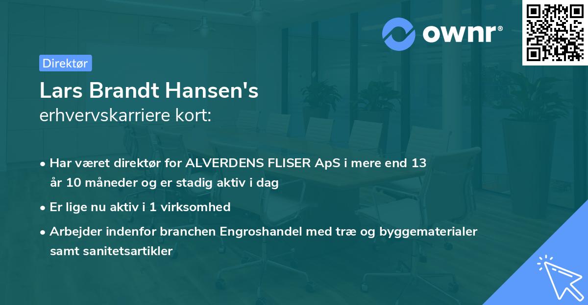 Lars Brandt Hansen's erhvervskarriere kort