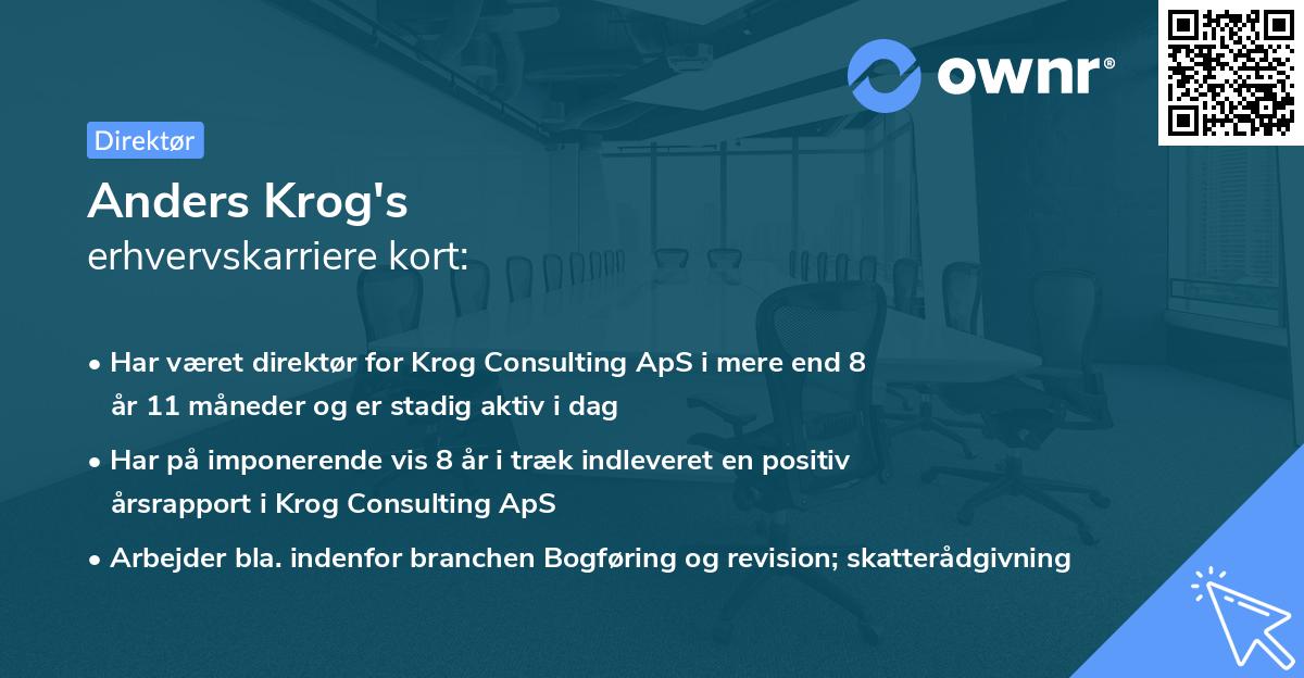 Anders Krog's erhvervskarriere kort