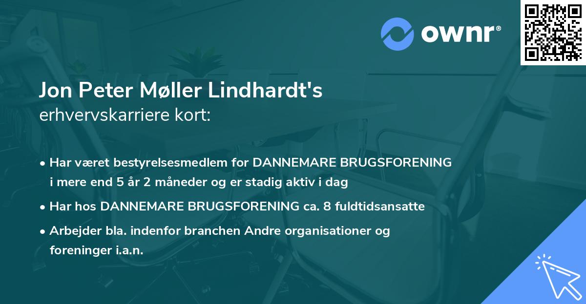 Jon Peter Møller Lindhardt's erhvervskarriere kort