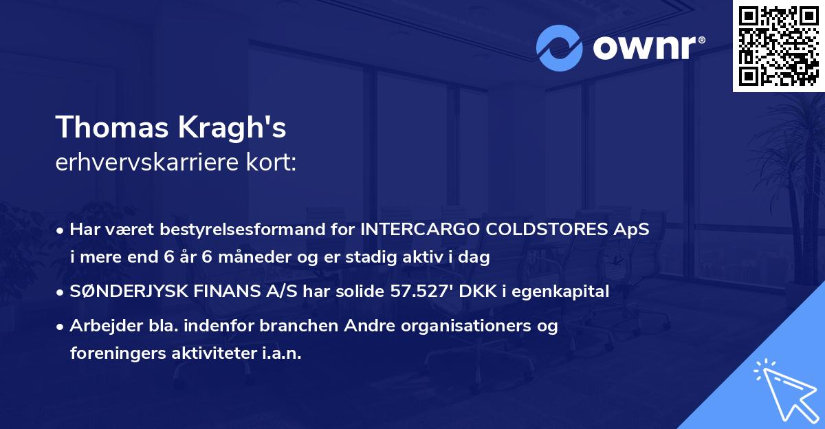 Thomas Kragh's erhvervskarriere kort