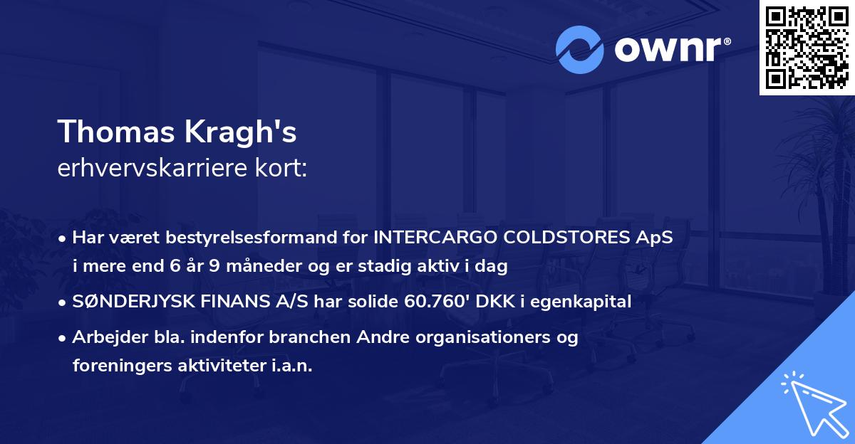 Thomas Kragh's erhvervskarriere kort