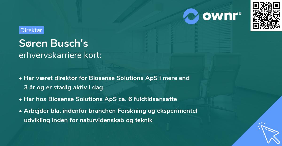 Søren Busch's erhvervskarriere kort
