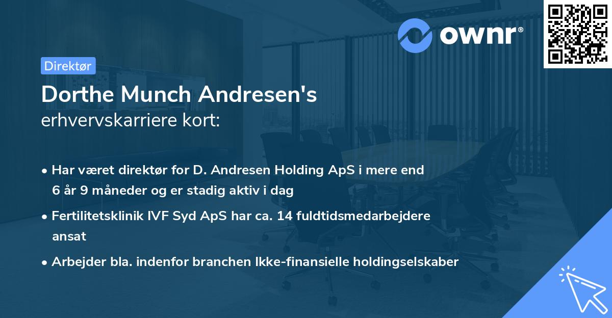 Dorthe Munch Andresen's erhvervskarriere kort