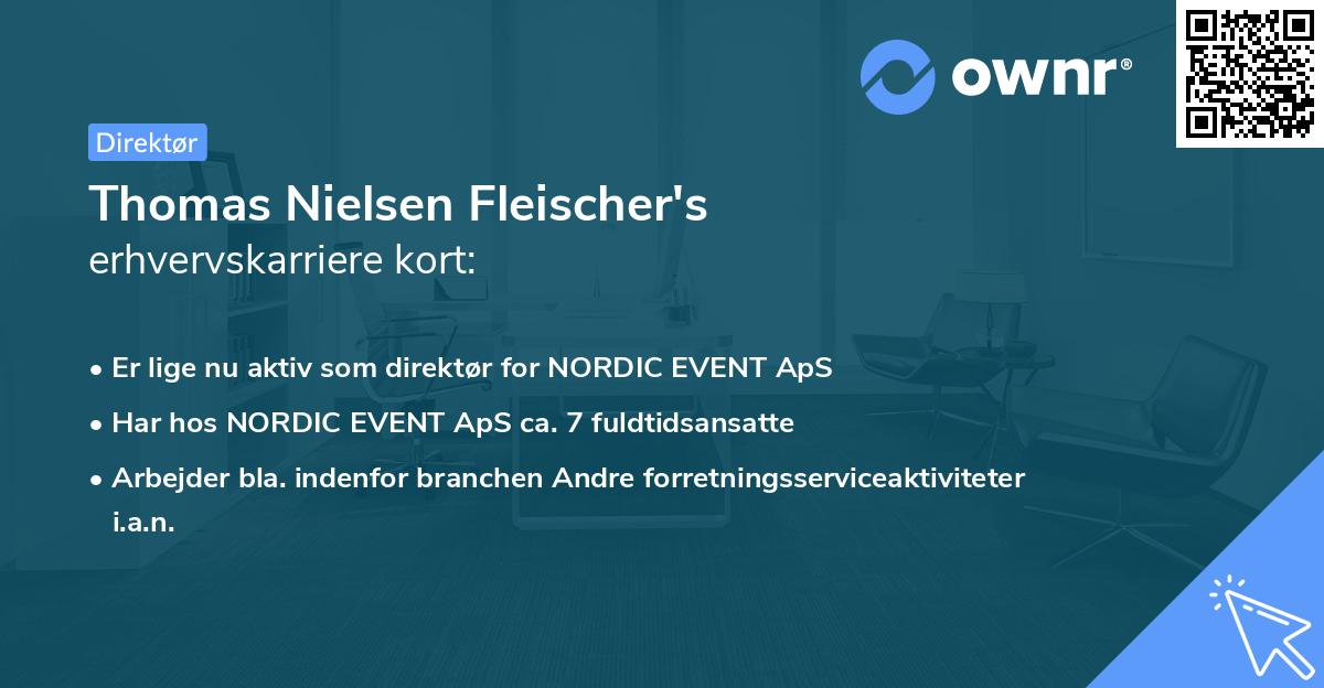 Thomas Nielsen Fleischer's erhvervskarriere kort