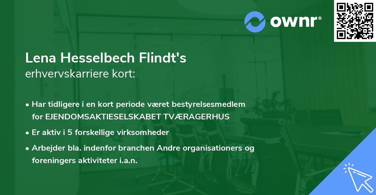Lena Hesselbech Flindt's erhvervskarriere kort
