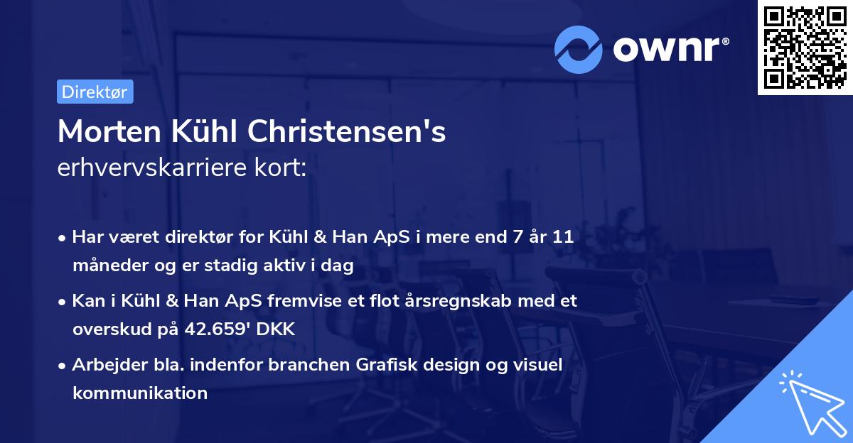 Morten Kühl Christensen's erhvervskarriere kort