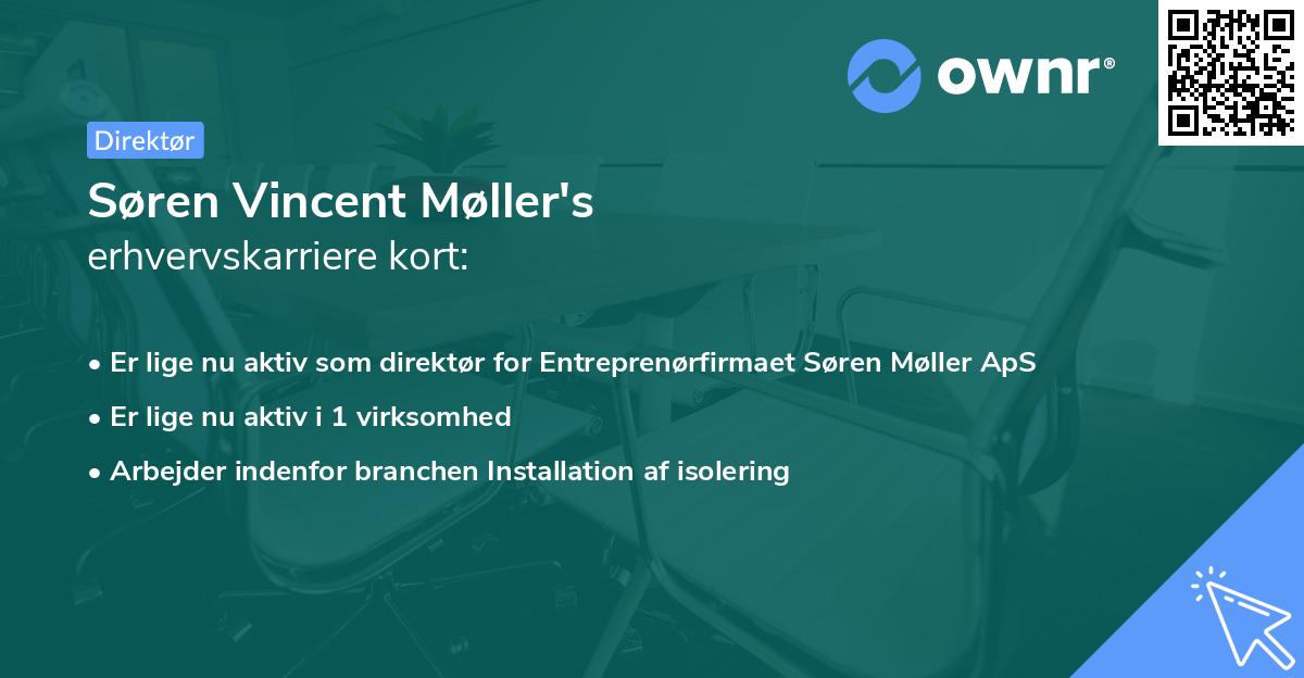 Søren Vincent Møller's erhvervskarriere kort