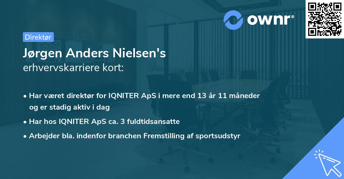 Jørgen Anders Nielsen's erhvervskarriere kort