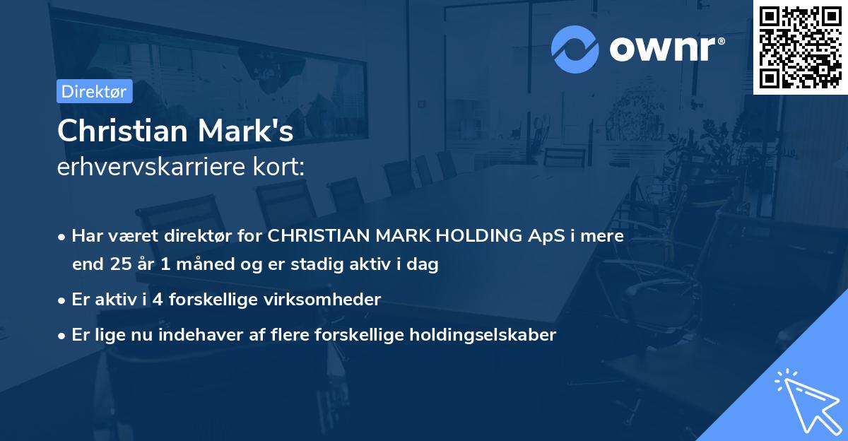 Christian Mark's erhvervskarriere kort