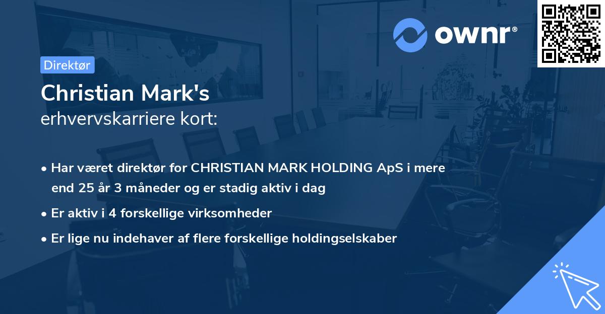 Christian Mark's erhvervskarriere kort