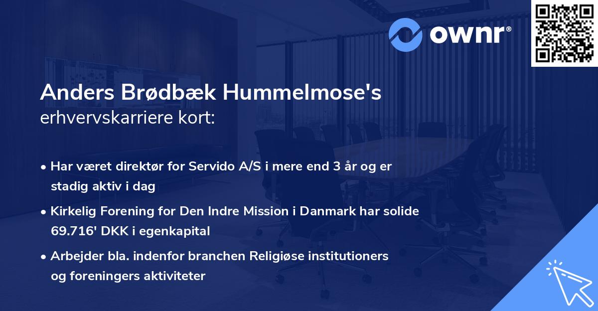 Anders Brødbæk Hummelmose's erhvervskarriere kort