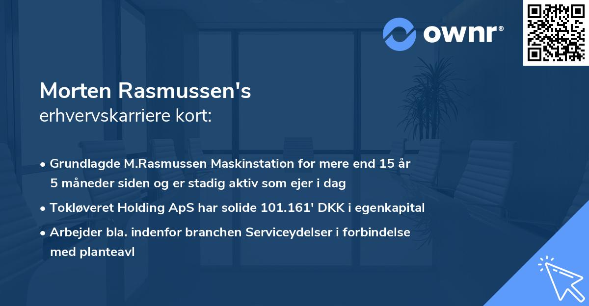 Morten Rasmussen's erhvervskarriere kort