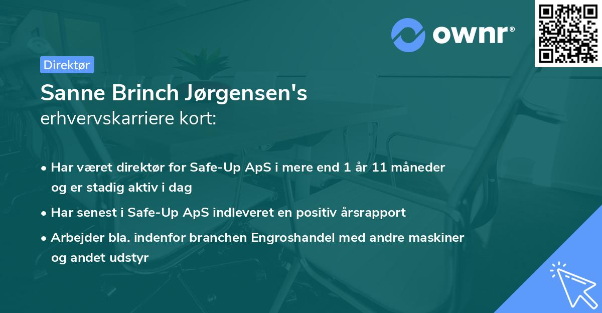 Sanne Brinch Jørgensen's erhvervskarriere kort