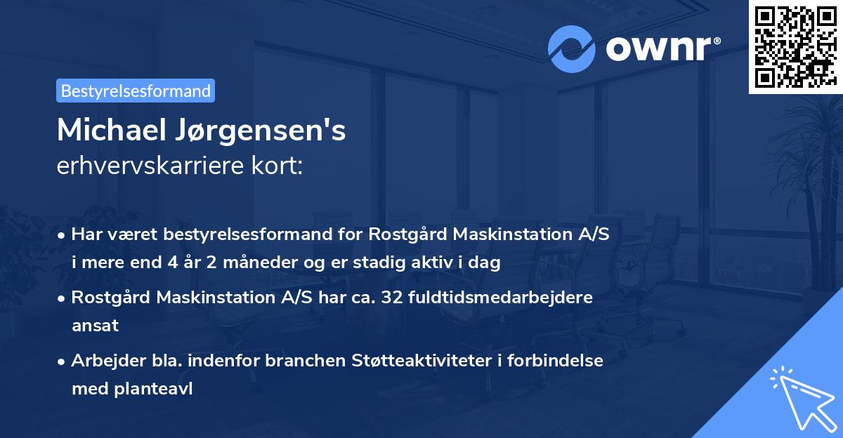 Michael Jørgensen's erhvervskarriere kort