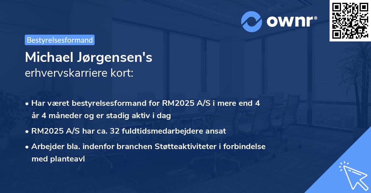 Michael Jørgensen's erhvervskarriere kort