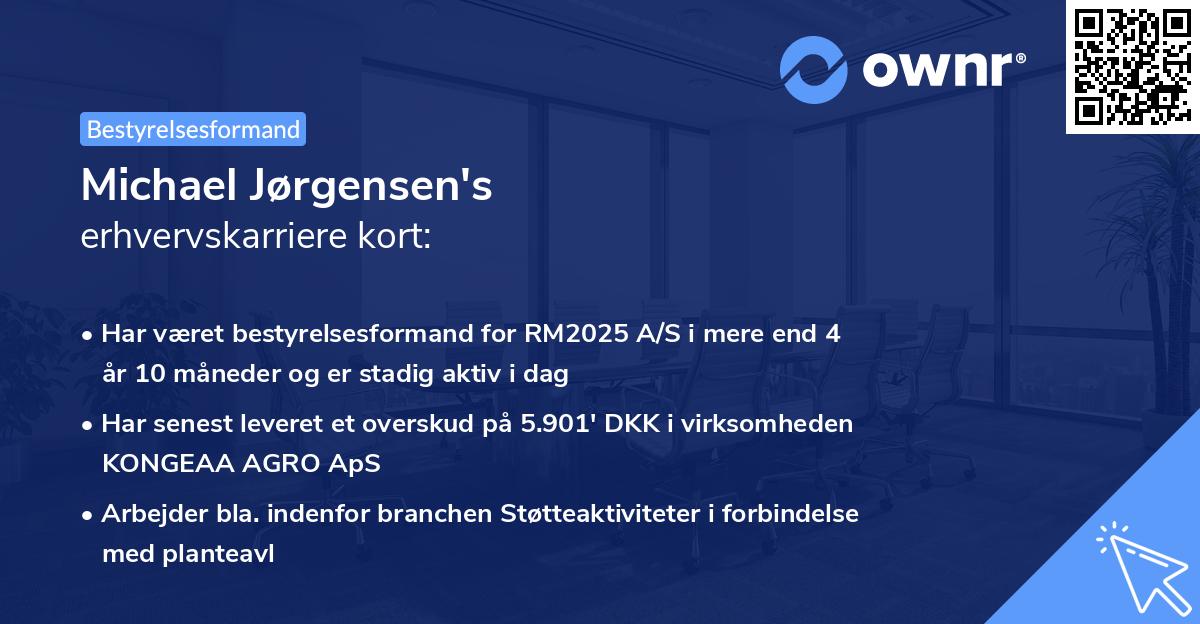 Michael Jørgensen's erhvervskarriere kort