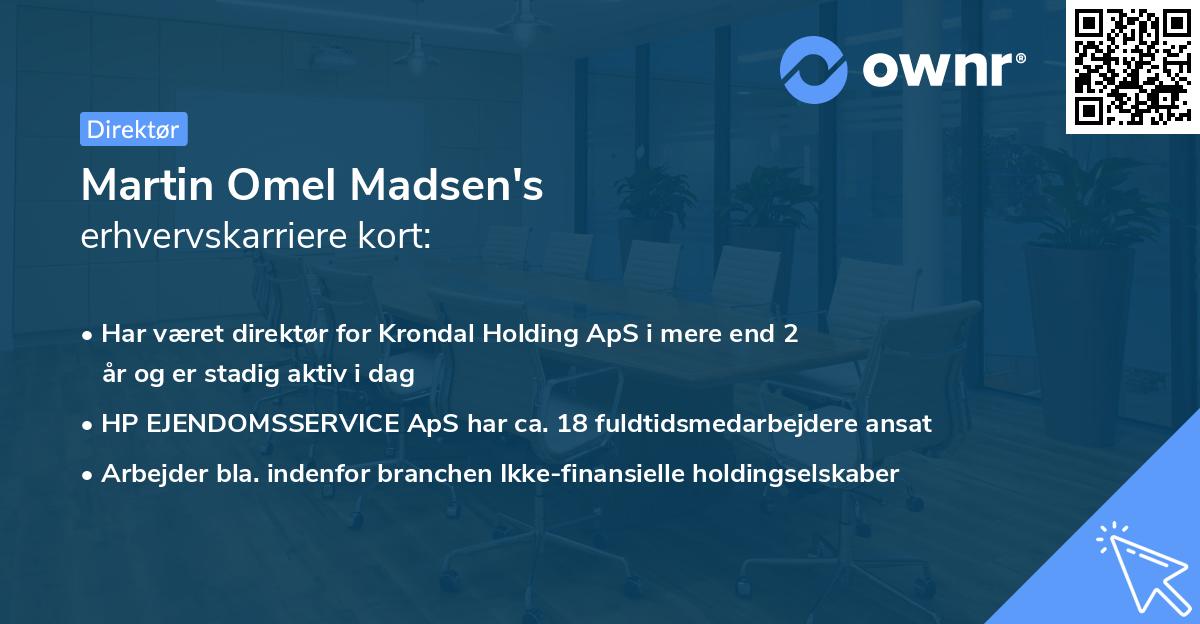 Martin Omel Madsen's erhvervskarriere kort