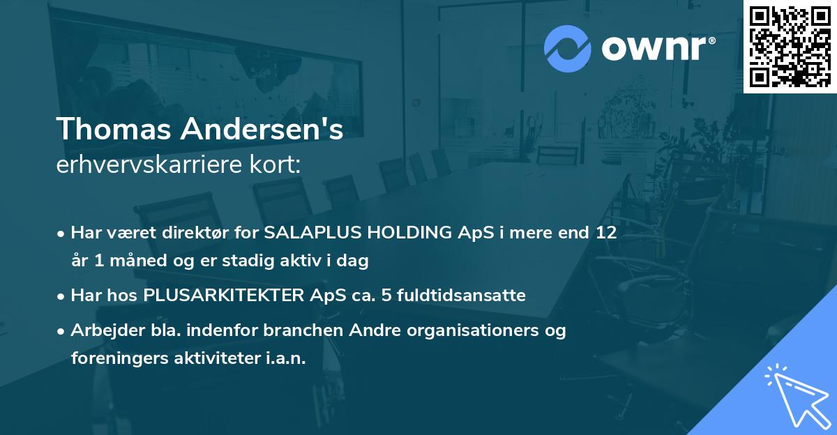 Thomas Andersen's erhvervskarriere kort