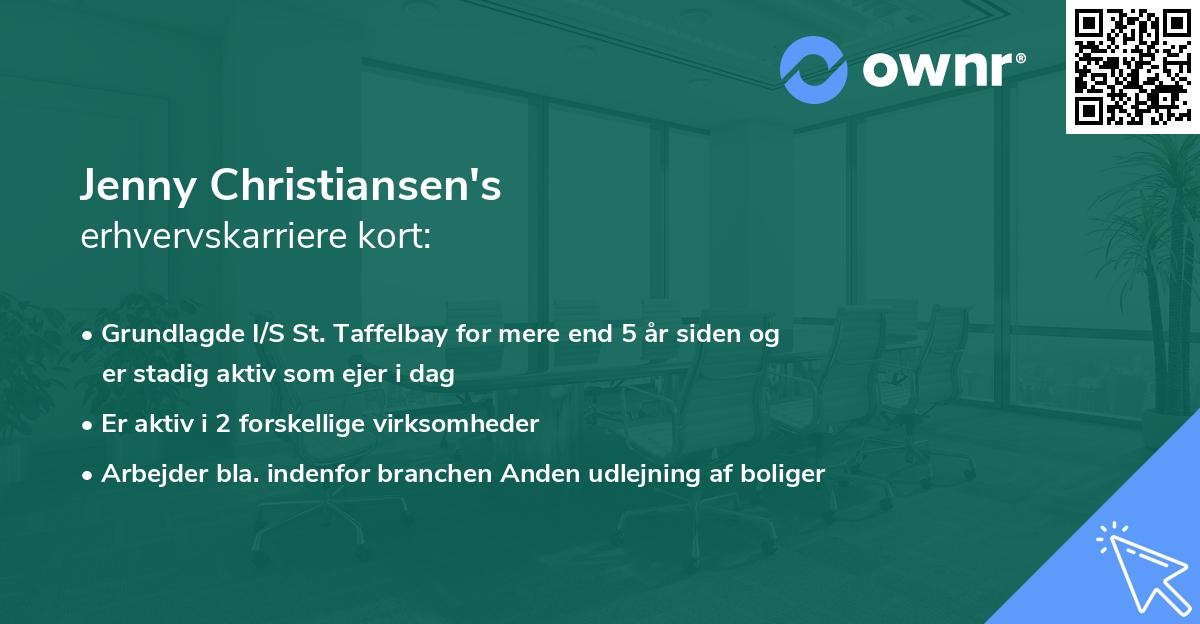 Jenny Christiansen's erhvervskarriere kort