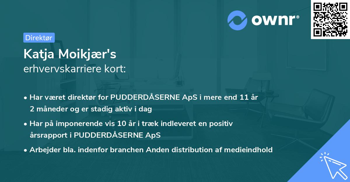 Katja Moikjær's erhvervskarriere kort