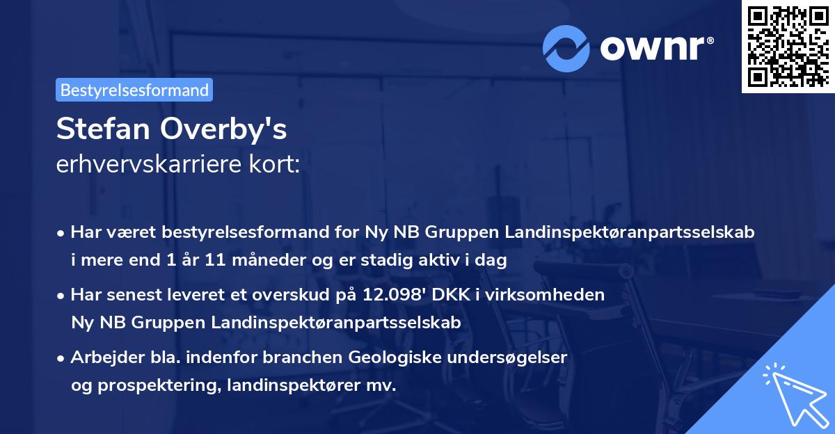 Stefan Overby's erhvervskarriere kort