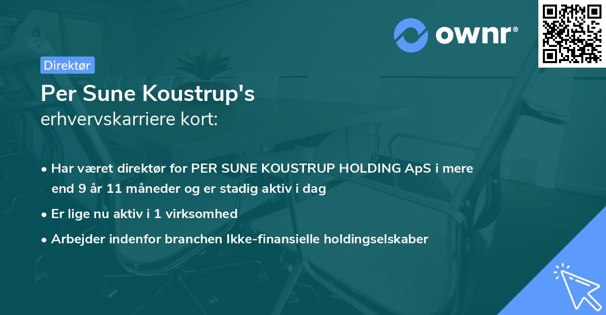 Per Sune Koustrup's erhvervskarriere kort