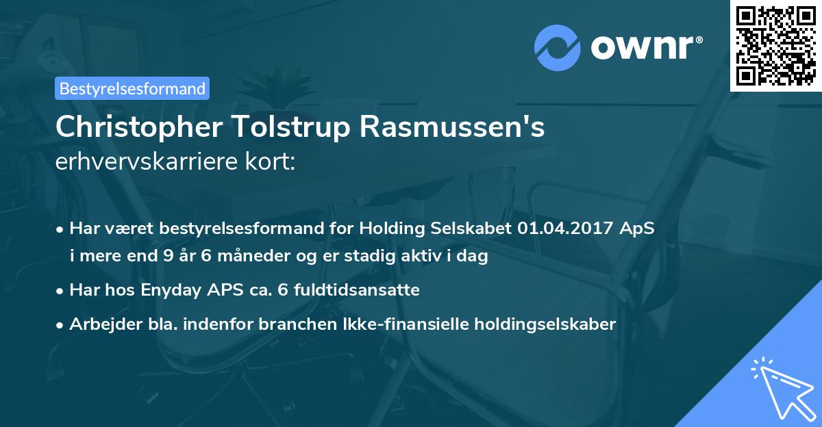 Christopher Tolstrup Rasmussen's erhvervskarriere kort