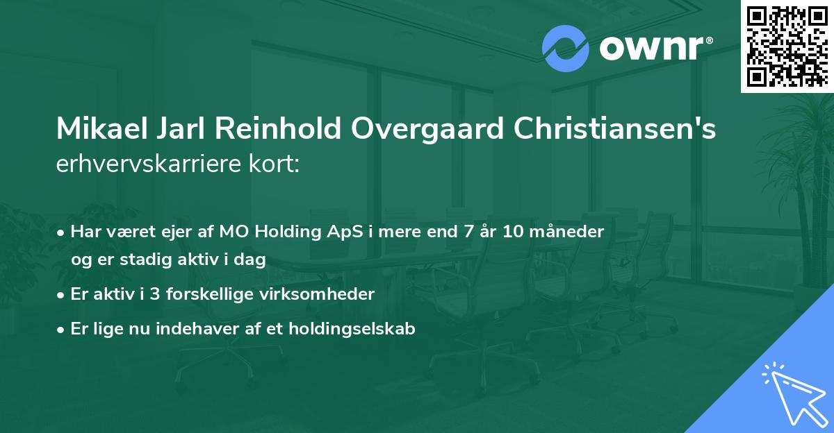 Mikael Jarl Reinhold Overgaard Christiansen's erhvervskarriere kort