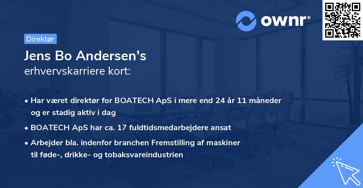 Jens Bo Andersen's erhvervskarriere kort