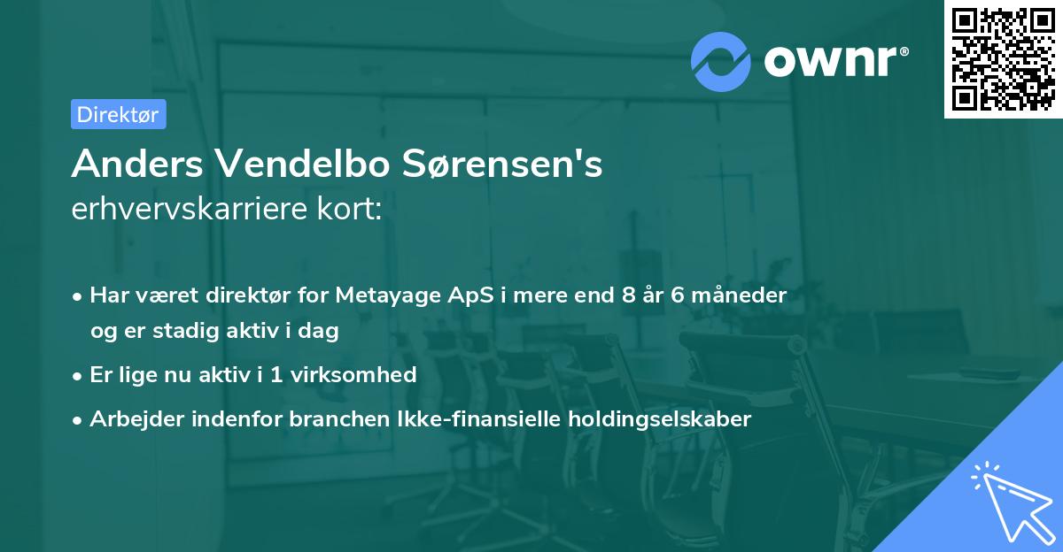 Anders Vendelbo Sørensen's erhvervskarriere kort