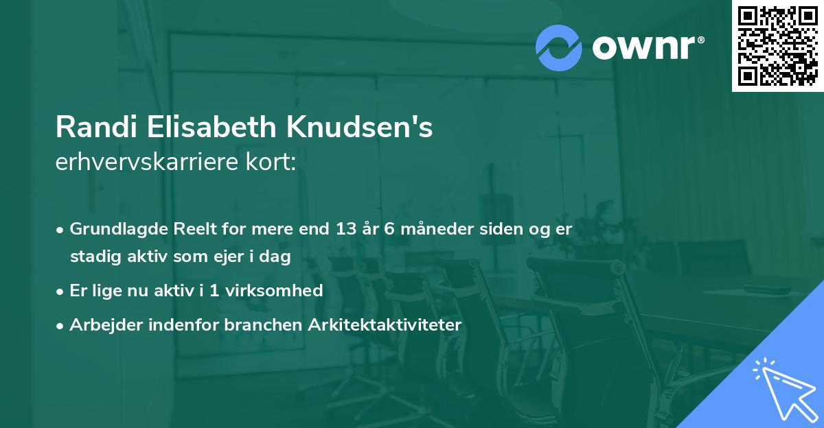 Randi Elisabeth Knudsen's erhvervskarriere kort