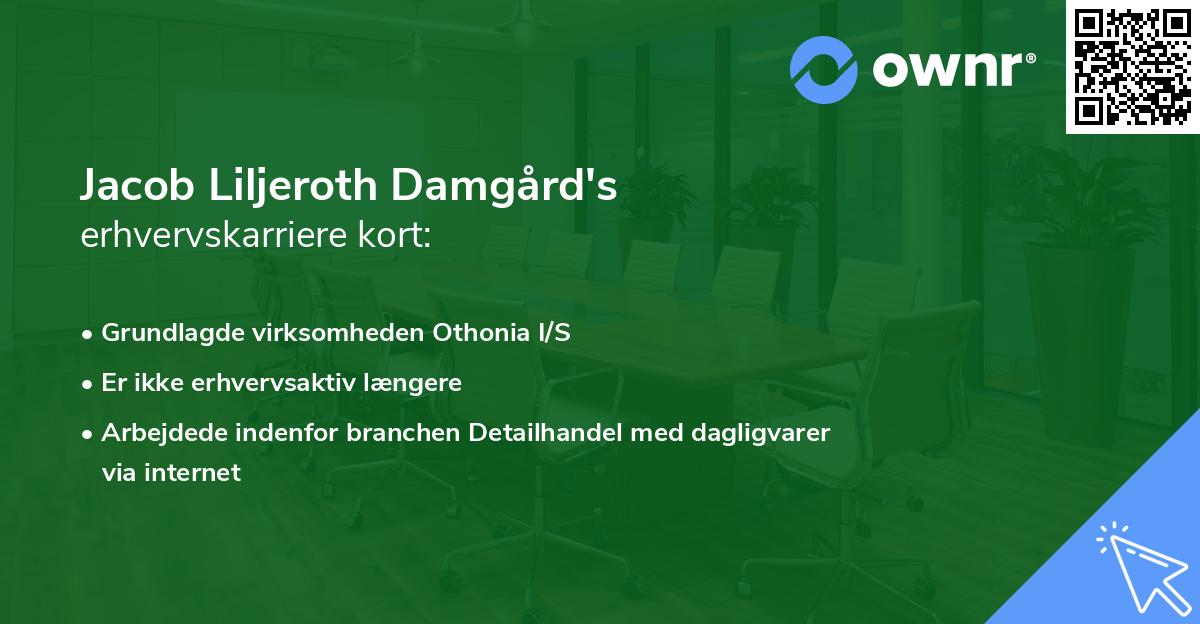 Jacob Liljeroth Damgård's erhvervskarriere kort