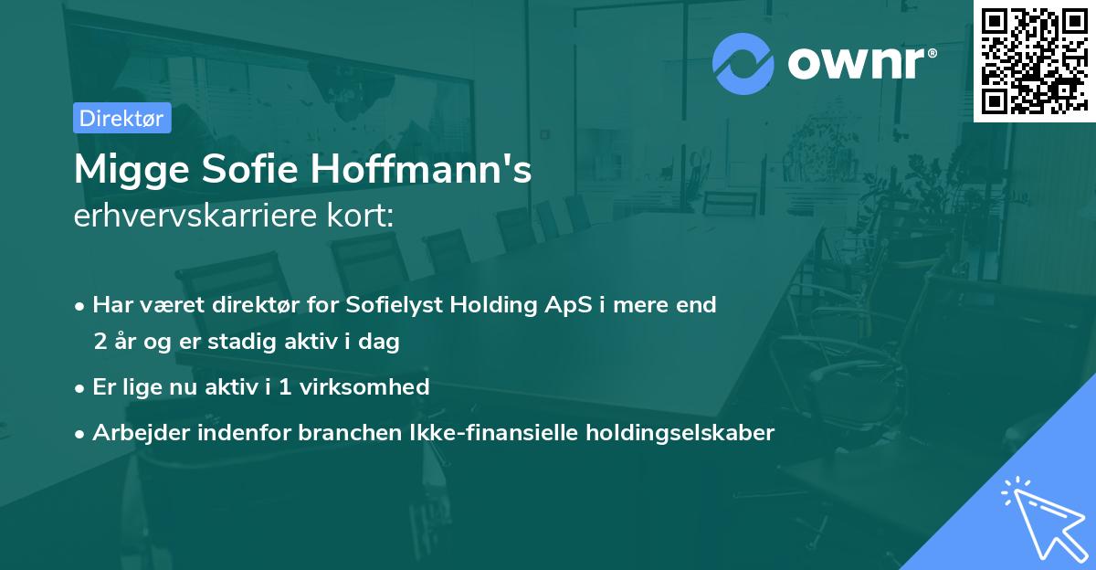 Migge Sofie Hoffmann's erhvervskarriere kort