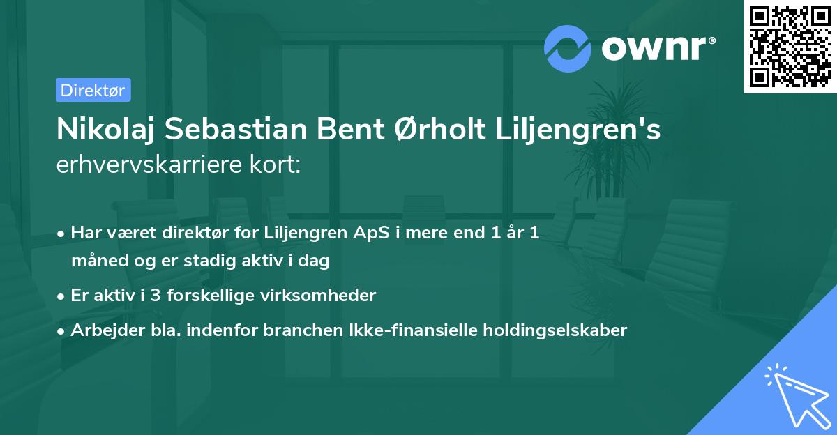 Nikolaj Sebastian Bent Ørholt Liljengren's erhvervskarriere kort