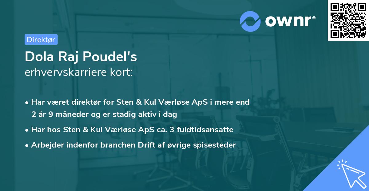 Dola Raj Poudel's erhvervskarriere kort