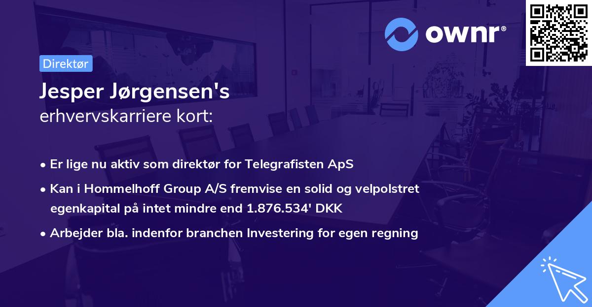 Jesper Jørgensen's erhvervskarriere kort