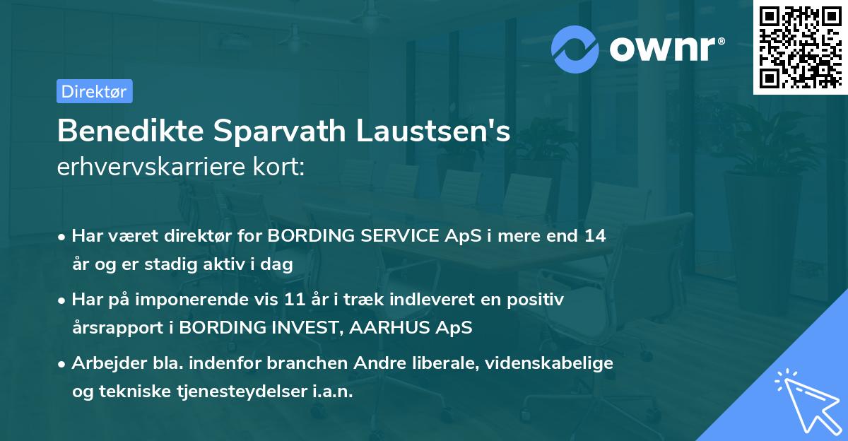 Benedikte Sparvath Laustsen's erhvervskarriere kort