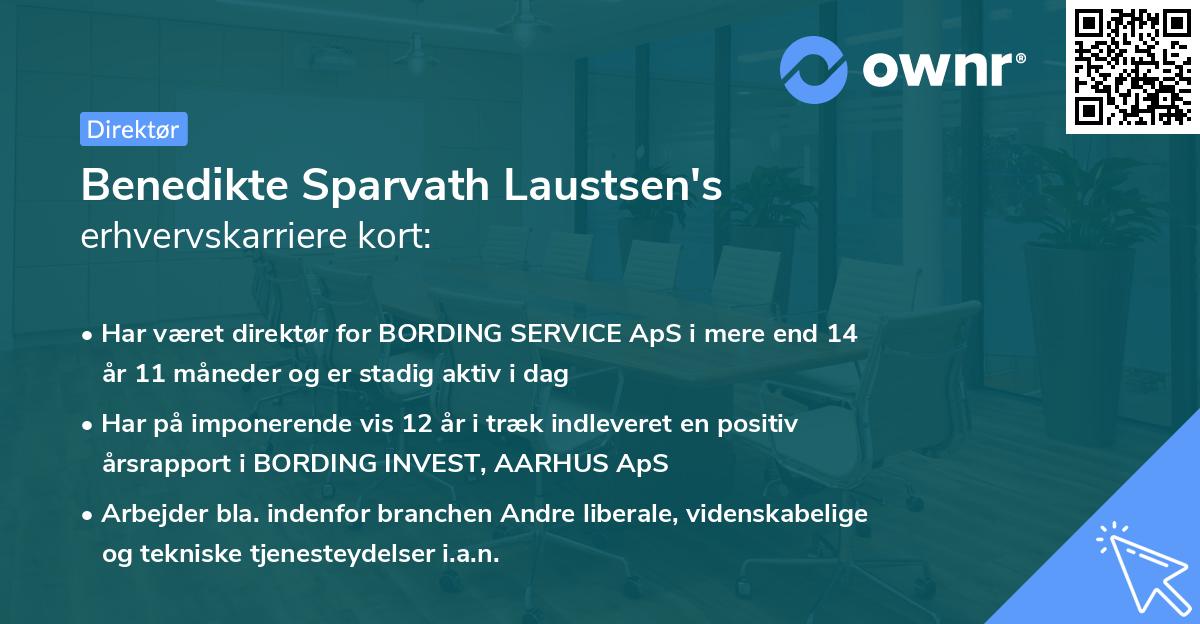 Benedikte Sparvath Laustsen's erhvervskarriere kort