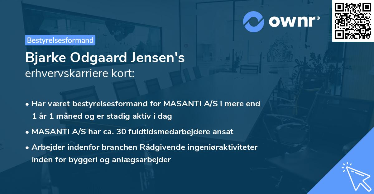 Bjarke Odgaard Jensen's erhvervskarriere kort