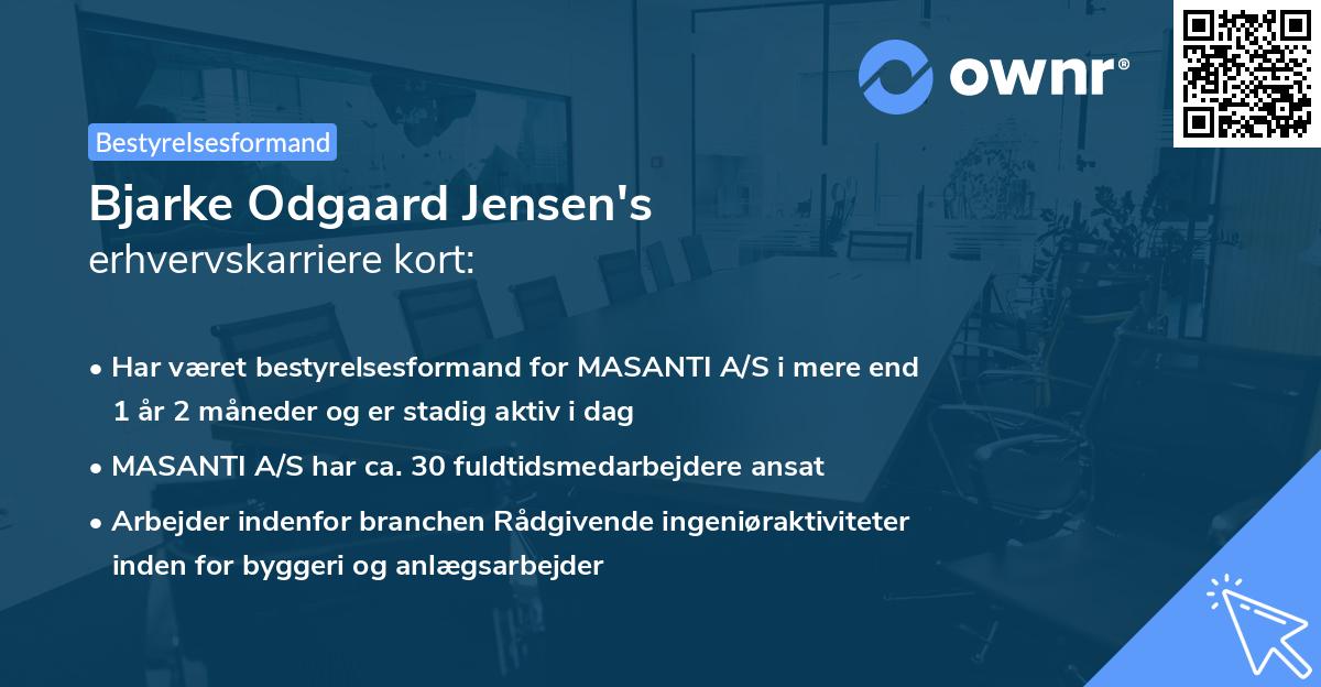 Bjarke Odgaard Jensen's erhvervskarriere kort