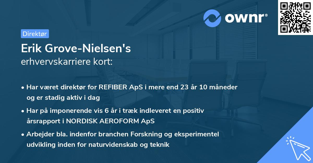 Erik Grove-Nielsen's erhvervskarriere kort