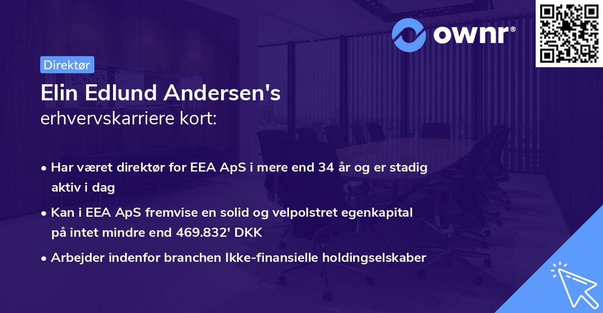 Elin Edlund Andersen's erhvervskarriere kort